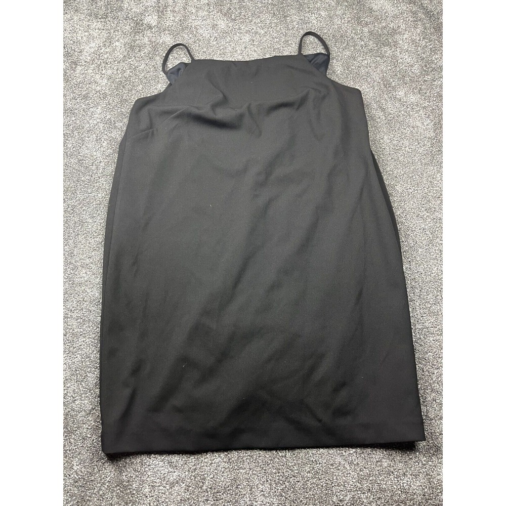 Maggy London Dress Womens US 10 Casual Summer Spaghetti Strap Knee Length Black